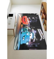 Modern Desenli Dijital Baskı Kaymaz Taban Çocuk ve Genç Odası Halısı H0861