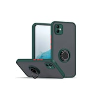 Samsung Galaxy A06 Kılıf Montreal Yüzüklü Silikon Kapak - Yeşil
