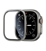 Apple Watch Ultra 49mm Zore ALM-01 Metal Çerçeveli Ekran Koruyucu (Gümüş)