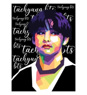 Taehyung Bts Tablo Ahşap Poster Dekoratif Kod4355