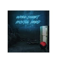WORK SMART HUSTLE HARD Yazılı Neon Tabela