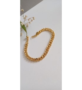 ÇELİK BİLEKLİK XUPİNG SİMLİ ALTIN  KAPLAMA ARPA 22 AYAR GOLD RENK GARANTİLİ KUYUMCU MODEL