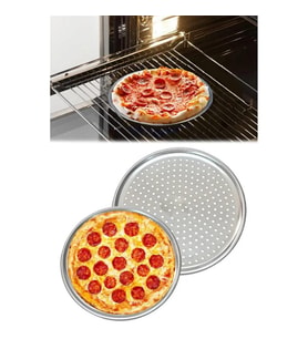 28 cm Pizza Ve Lahmacun Tepsisi Delikli Paslanmaz Çelik Tepsi Pizza Lahmacun Pide Tepsisi