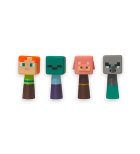Minecraft Sprunki Figür 4 adet 7 cm Alex, Zombi, Piglin, Yağmacı