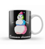 Christmas Day Snowman Kupa Bardak Porselen