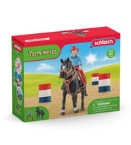 Schleich Kovboy Kız ve Fıçılı At Yarışı 42576