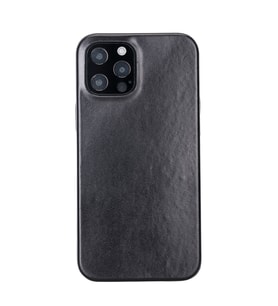 Apple iPhone 12 Pro Max Uyumlu Deri Arka Kapak ROCK RST1 Siyah