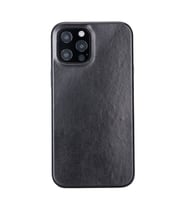 Apple iPhone 12 Pro Max Uyumlu Deri Arka Kapak ROCK RST1 Siyah
