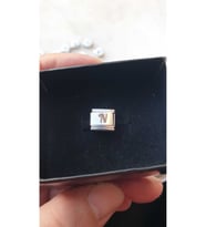 İTALYAN ÇELİK CHARM ÇELİK CHARM N HARFİ İSİM TARİH BAŞ HARF YAZILIR 9 MM  FMACCESORİES (Çok Renkli)