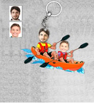 Kişiye Özel Aile Ahşap Anahtarlık-4