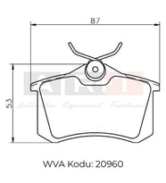 ARKA FREN BALATASI VW GOLFIII-IV AUDI A1-A3-A4-A6-A8 SEAT CORDOBA LEON TOLEDO IBIZA  RENAULT FLUENCE MEGANE SKODA-PEUGEOT-CITROEN-DS4