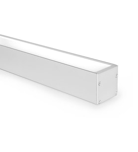 LED Alüminyum Profil Kasa 1 Metre 7695 Sarkıt & Sıva Üstü Montaj 55mm Opak Pleksi Paslanmaz Yan Kapak