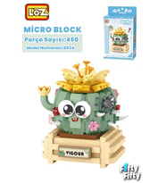 Loz Mikro Blok Serisi Kaktüs Figürü 450 Parça Oyuncak Yapım Seti FFLZ-8834