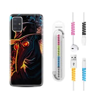 Samsung a71 A72 A73 A7 A9 2018 C7 C9 Kılıf Kablo Koruma Spiral Silikon Karga 1616