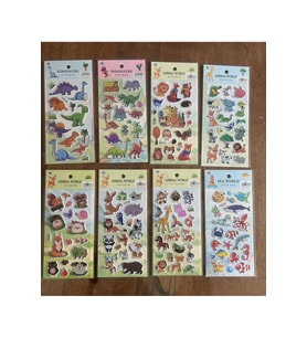 8 Adet Birden Çocuk Eğitici Sticker Çıkartma Seti Model 2