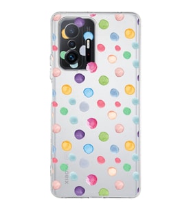 PrintiFy Xiaomi Mi 11T Pro ile Uyumlu 1mm Slim Fit Water Color 6 Baskılı Şeffaf  Kılıf