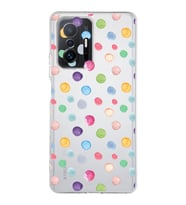 PrintiFy Xiaomi Mi 11T Pro ile Uyumlu 1mm Slim Fit Water Color 6 Baskılı Şeffaf  Kılıf