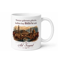 Bitlis Memleket Özlemi Yazılı Kupa Bardak Hediye Porselen Baskılı Mug
