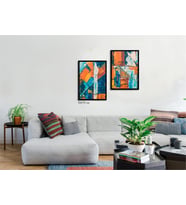 Çerçeveli Doku Efektli Tablo Seti 105x70 cm