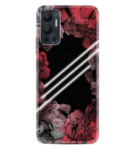 Infınix Hot 12 Kılıf Silikon Desen Özel Seri Flowers Line 1732