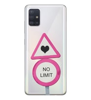 Samsung Galaxy A51 Uyumlu No Limit Tasarımlı Şeffaf Telefon Kılıfı