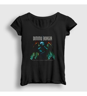 Presmono Kadın Siyah Dimensions Dimmu Borgir T-Shirt 142011tt