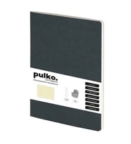 PULKO NOTEBOOK PND03 ESNEK KAPAK 20x28cm 80gr.96 SAYFA TERMO DERİ TERZİ DİKİŞ SIRT KARELİ DEFTERİ -