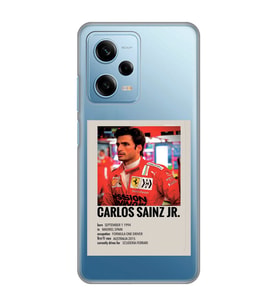 Redmi Note 12 Pro 5G Uyumlu Carlos Sainz Desenli Şeffaf Telefon Kılıfı