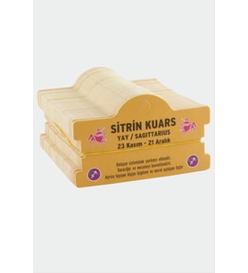 Sitrin Kuars & Yay Burç Bileklik Kartı (Sarı)