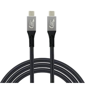 USB 4 Hızlı Şarj, Data ve Görüntü Aktarım Kablosu - Type USB C Thunderbolt 4/3 Uyumlu, USB 4, 40Gbps Veri Aktarım, 240W Şarj Gücü, 8K 60Hz, 4K 144Hz / 120Hz / 60Hz, HDR (1 Metre)
