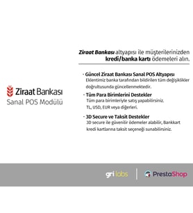 PrestaShop - Ziraat Bankası Sanal POS Modülü