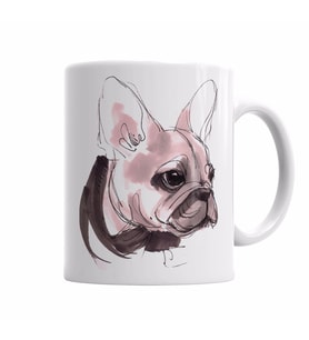Fransız bulldog    Kupa Bardak Porselen