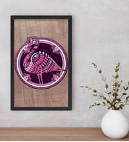 BK Home Flamingo Dekoratif Ahşap Siyah Çerçeveli Tablo-1