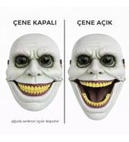 Hareketli Çene Mekanizmalı Korku Maskesi Yeşil