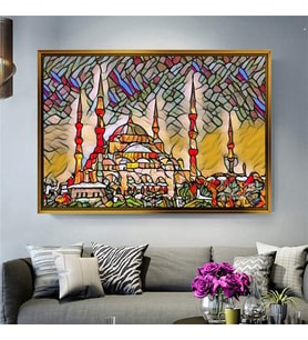 Altın Çerçeveli dekoratif tablo a1578 (Gold)