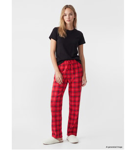 LCW DREAM Kırmızı Ekose Kadın Pijama Alt