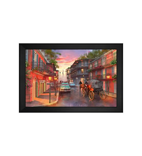 Manzara Temalı Kanvas Tablo 50 x 70 cm Siyah Çerçeve
