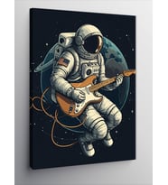 Kanvas Tablo Gitar Çalan Astronot
