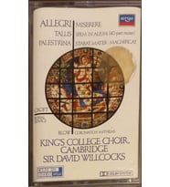 (Plak Değildir KASET tir) Allegri: Miserere etc. King's College Choir -Willcocks  Kaset