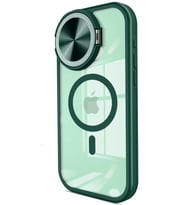 Newface Apple iPhone 14 Pro Max Kılıf Teleskop Lens Magsafe Silikon Kapak - Koyu Yeşil