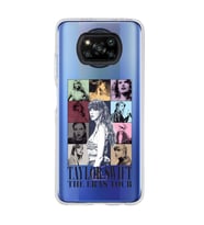 Poco X3 NFC Uyumlu Taylor Swift Desenli Şeffaf Telefon Kılıfı