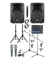 Lastvoice Ample Covering-Paket-2 Aktif hoparlör ve Mixer Full Ses Sistemi Seti