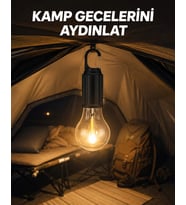 Type-C Şarjlı LED Kamp Lambası – Uzun Ömürlü Pil ve Yüksek Parlaklık