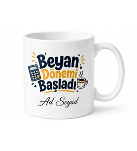 Beyan Dönemi Başladı Yazılı Komik Muhasebeci Kupası Hediye Bardak