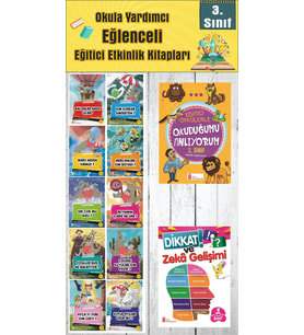 3. Sınıf Okula Yardımcı Eğitici Okuduğumu Anlıyorum - Dikkat ve Zeka Gelişimi - 10 lu Hikaye Seti 2