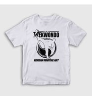 Presmono Unisex Çocuk Beyaz Kick Taekwondo Ufc Mma Tekvando T-Shirt 497968tt (Beyaz)