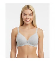 Kadın Balensiz Pamuklu Beyaz Renk Soft Bra Sütyen BB2102 (Gri)