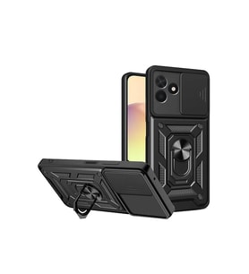 Realme C53 Kılıf Pars Lens Yüzüklü Silikon - Siyah