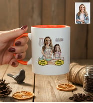 Kişiye Özel Karikatürlü Anne Kız Anneye Hediye Kupa Bardak Anneler Günü Hediyesi
