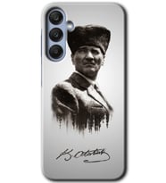 Galaxy A25 Kılıf HD Desen Baskılı Kılıf - Mustafa Kemal Atatürk